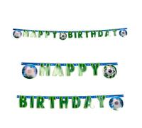Procos- Festone Compleanno Happy Birthday Pallone Calcio Soccer Fans Party in Carta FSC, PR93751