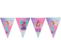 Procos - Filare 9 bandiere triangolari Barbie Fantasy in carta FSC, PR94569
