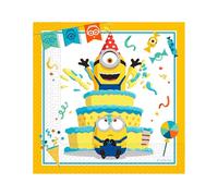 Procos- Tovaglioli Carta FSC Minions Rise of Gru (33x33cm, Doppio Velo), 20 Pezzi Folat 33x33cm-20, Multicolore, 92136P