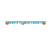 Procos- Festone Compleanno Happy Birthday Disney Mickey Rock The House in Carta FSC, Bianco, 93827