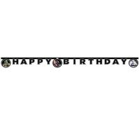 Procos- Festone Compleanno Happy Birthday Star Wars Galaxy in Carta FSC, PR93884