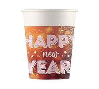 Procos- Happy New Year Paper Cups 200 ml, 10260914