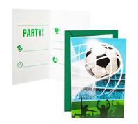 Procos- Inviti con Busta Pallone Calcio Soccer Fans Party in Carta FSC, 6 Pezzi, PR93753