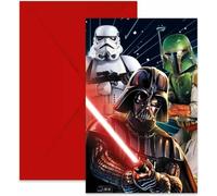 Procos- Inviti con Busta Star Wars Galaxy in Carta FSC, 6 Pezzi, Multicolore, PR93957