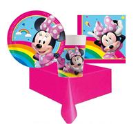 Procos IRPot - Kit TAVOLA Compleanno N.21 Minnie Happy + TOVAGLIA E Palloncini Fucsia