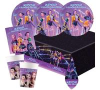 Procos Kpop Demon Hunters - Set per feste, 37 pezzi, piatti di carta, bicchieri di carta, tovaglioli, tovaglia per compleanno dei bambini