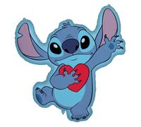 Procos Lilo & Stitch - Palloncino in stagnola, 75 x 86 cm, blu, palloncino, riutilizzabile, unisex per bambini, decorazione per feste di compleanno