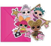 Procos- Folat 91045P Inviti L.O.L. -6 Pezzi, Floreale, Multicolore