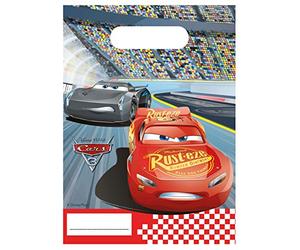 Procos Multicolore Sacchetti Regalo Cars 3, 6 Pezzi, 29 cm x 18 cm x 2 cm Taglia