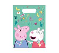 Procos- Party Loot Bags Peppa Pig Messy Play Sacchetti Regalo Caramelle, 6 Pezzi, Multicolore, PR91102