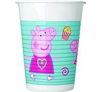 Procos - Peppa Pig Messy Play Bicchieri in plastica (200 ml), 8 pezzi, multicolore, 94244