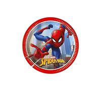 Procos - Piatti di carta FSC Marvel Spider-Man Crime Fighter (Ø20 cm), 8 pezzi 16-21 cm, multicolore, 95044