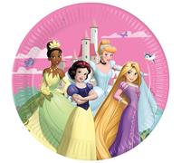 Procos Piatti di carta usa e getta da 23 cm, motivo: principesse Disney, confezione da 8, per feste di compleanno per bambini, set da tavola FSC Mix