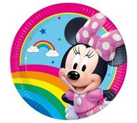 Procos Piatti di carta usa e getta per feste di compleanno per bambini, motivo: Minnie Mouse, dimensioni 23 cm, confezione da 8 pezzi