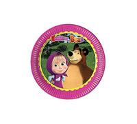 Procos - Piatto 23 centimetri Masha e Orso, Multicolore, 5PR86511