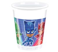 Procos - PJ Masks 94243 - Bicchieri in plastica (200 ml), 8 pezzi, multicolore