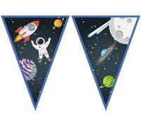 Procos PR93739 Row 9 Triangular Planets Astronaut Rocket Space Party Flags FSC P