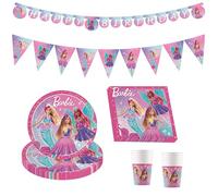 Procos - Set da festa Barbie Fantasy, set di decorazioni multipezzo per feste di compleanno per bambini e feste estive, decorazione della tavola, decorazione di compleanno