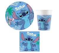 Procos- Stitch And Angel Stoviglie festose, Multicolore, taglia unica, DY10251912