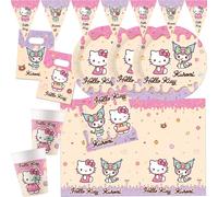 Procos Set per feste Hello Kitty & Kuromi, 46 pezzi, con bandierine