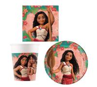 Procos - Set per feste Moana multicolore per feste di compleanno per bambini o feste a tema, decorazione da tavolo