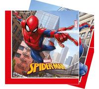Procos- Tovaglioli Carta FSC Marvel Spider-Man Crime Fighter (33x33cm, Doppio Velo), 20 Pezzi Folat 33x33cm-20, Multicolore, 93865P