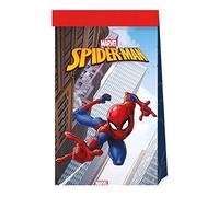 Procos- Folat 93869P Sacchetti Regalo FSC Spider-Man-4 Pezzi, Multicolore