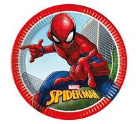Procos 93863 - Spiderman Crime Fighter Plates, 23 cm, Pack of 8, FSC, Disposable