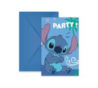 Procos Inviti e buste Stitch – Set da 6 pezzi – Blu