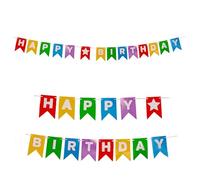 Procos Striscione multicolore Happy Birthday FSC - Vivace decorazione da appendere per feste di compleanno