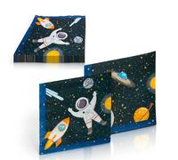 Procos- Tovaglioli Carta FSC Razzo Pianeti Astronauta Rocket Space Party (33x33cm, Doppio Velo), 20 Pezzi, Multicolore, 93736