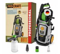 Procraft CW2.0/160 - Idropulitrice ad alta pressione ad acqua fredda, 2000 Watt, 160 bar, 7,5 l/min + accessori, temperatura massima dell'acqua 40 °C