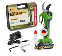 Procraft ES32Li - Cesoie da potatura a batteria, 20 V, brushless + 1 batteria 2,0 Ah + caricatore + valigetta