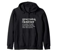 Procrastiknitter - Dizionario Divertente per Lavorare a Maglia Felpa con Cappuccio