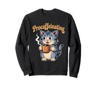 Procrastinare Scherzo sul caffè del Gatto Felpa