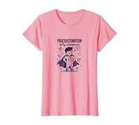 Procrastination is My Superpower Funny Superhero Maglietta, Donna, Rosa, L