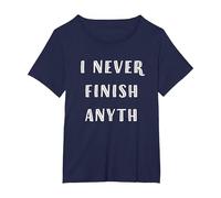Procrastinator - Non finisco mai Nulla Maglietta, Donna Plus-Size, Navy, 3X