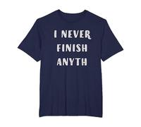 Procrastinator - Non finisco mai Nulla Maglietta, Uomo Taglie Grandi, Navy, 3X Tall