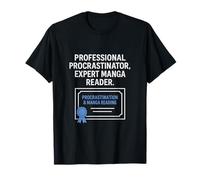 Procrastinatore professionale & Manga Reader Badge Graphic Maglietta