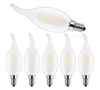 ProCrus E14 Lampada LED a Candela 4W a Forma per Lampadari,Candele Filamento C35 Lampadina a LED,Lampadine Candela Bianco Caldo 2700K,Sostituisce 40 watt,400LM,Dimmerabile,Pacco da 6