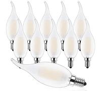 ProCrus Lampada LED Candela Dimmerabile E14 4W per Lampadari,Lampadina LED Filamento C35,Lampadine a Candela Bianco Caldo 2700K,Sostituisce una Lampadina da 40 watt,400LM,Pacco da 10