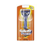 Gillette Rasoio Da Uomo Fusion5, Manico E 2 Cartucce A 5 Lame, Lama Di Precisione Per Aree Difficiles, Nastro Lubrificante Per Scivolare Fluido Sul Viso, 1 Ricarica Per 20 Rasature