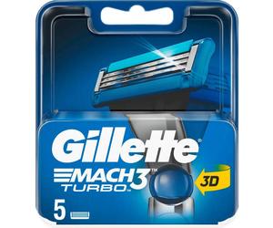 Procter & Gamble GILLETTE Lame Per Rasoio Mach3 Turbo - 4 Lamette Di Ricambio