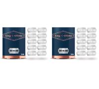 Procter & Gamble King C. Gillette Men's Razor Blades, 10 Pieces Gift Ideas for Men/Dad (Confezione da 2)
