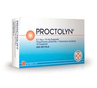 Proctolyn 0,1 mg + 10 mg Chetocaina cloridrato Emorroidi 10 Supposte