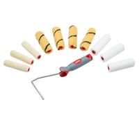 ProDec 11 pezzi Assortito 4 pollici Mini rulli di vernice e telaio per una finitura liscia con emulsione, lucida, satinata, vernice, tinta legno su pareti interne, soffitti, legno, metallo, 4".