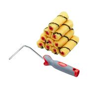 ProDec PRRF003 11 pezzi 10,2 cm Medium Pile Tessuto Mini Rulli per vernice con telaio morbido per una finitura liscia pittura con vernici emulsione su pareti interne e soffitti, 10,2 cm, rosso