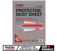 Prodec 12ft x 9ft Impermeabile Protezione Cotone Twil Dust Foglio Anti-fray Orlo