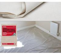 ProDec 5 confezioni da 12 piedi x 9 piedi di fogli di cotone per la polvere per la decorazione, protezione per tappeti - panno lavabile, schermo per la vernice, fogli per la polvere per mobili