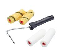 ProDec 5 pezzi assortiti da 4 pollici di rulli per pittura a emulsione e schiuma e telaio per una finitura liscia con emulsione, lucida, satinata, vernice, tinta per legno su pareti interne, soffitti